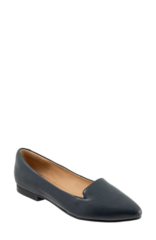 トロッターズ レディース シューズ スリッポン・ローファー Trotters Harlowe Pointed Toe Loafer Navy ネイビー