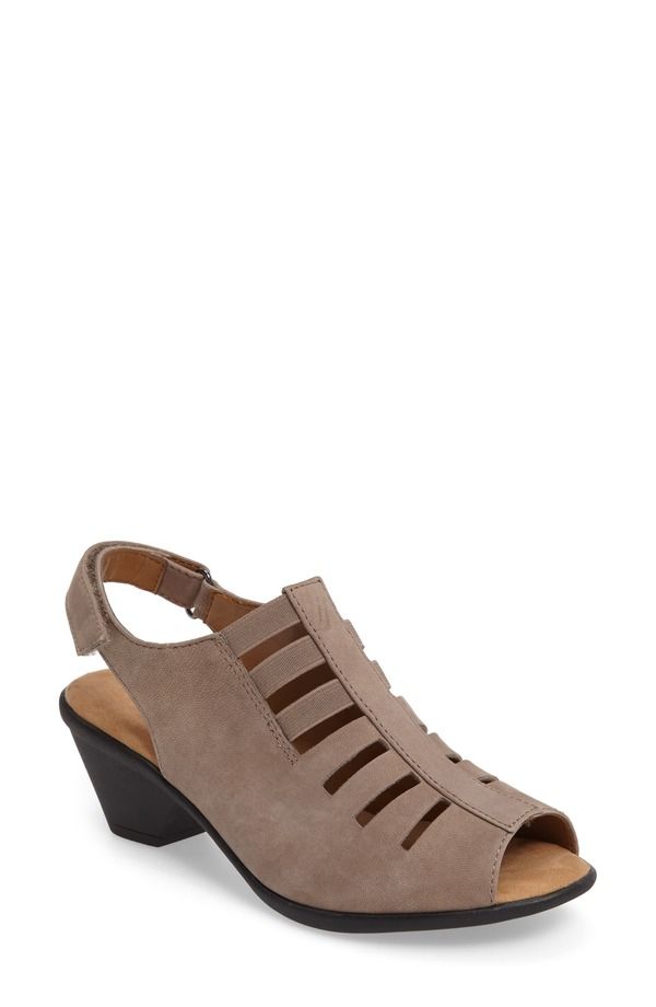 コンフォーティバ レディース シューズ ヒール サンダル Comfortiva Faye Sandal Grey Nubuck Leather グレー