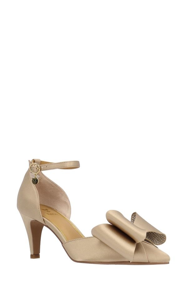 ジェイレニー レディース シューズ ヒール アンクル J Rene Pammie Pointed Toe Ankle Strapump Beige ベージュ