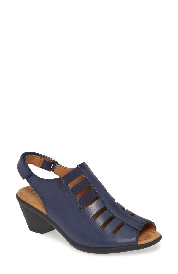 コンフォーティバ レディース シューズ ヒール サンダル Comfortiva Faye Sandal Peacoat Navy Leather ネイビー