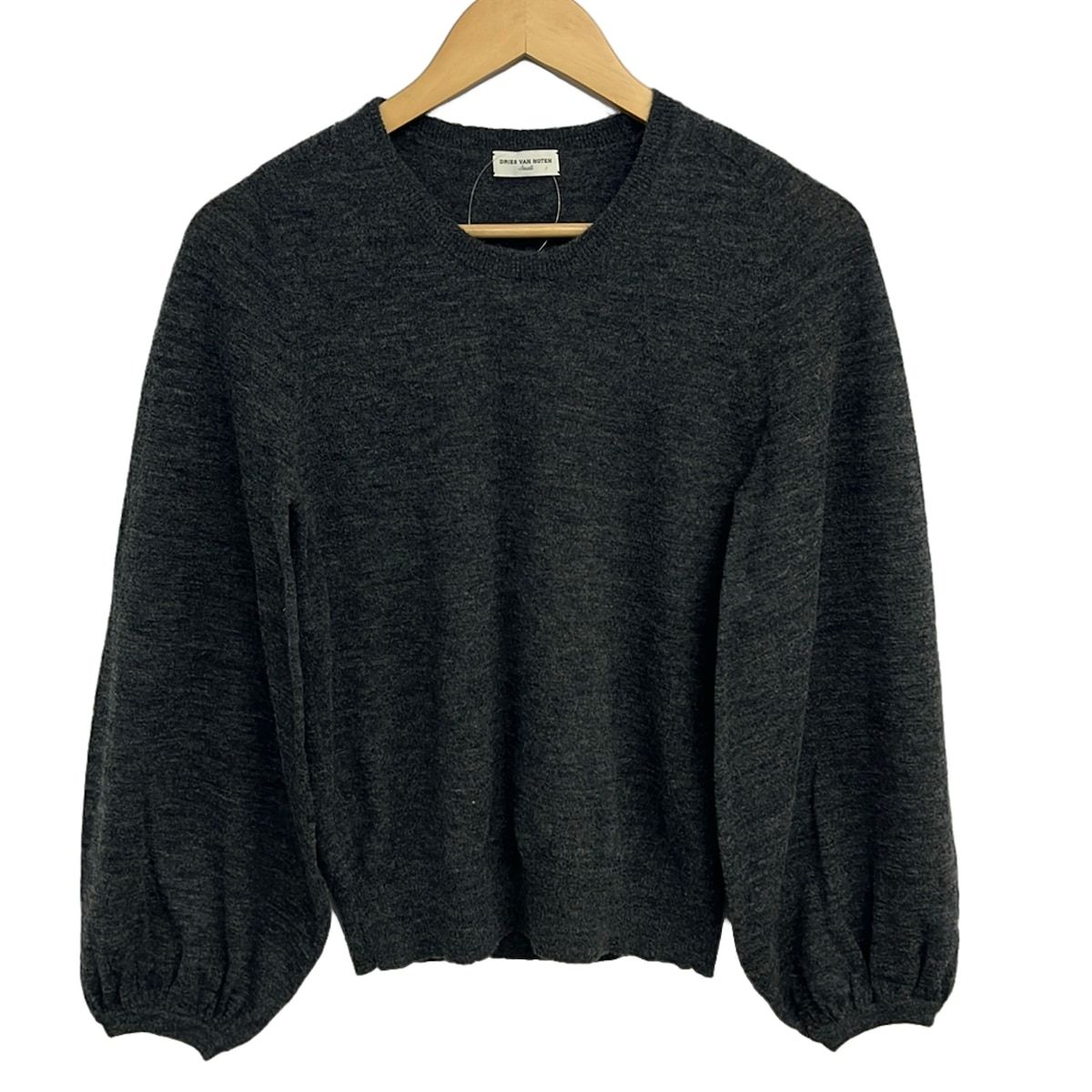 DRIES VAN NOTEN(ドリスヴァンノッテン) 長袖セーター サイズsmall S レディース美品 - ダークグレー クルーネック