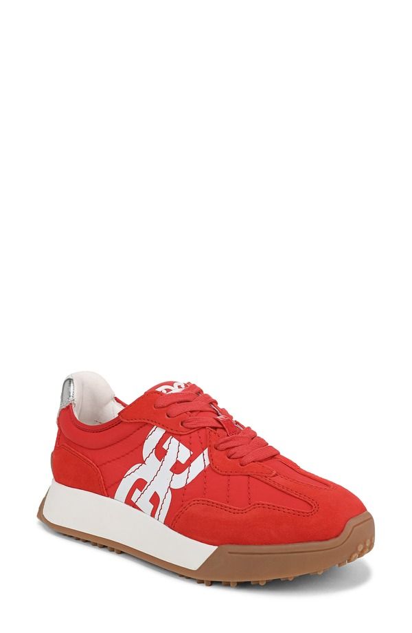 サムエデルマン レディース シューズ スニーカー Sam Edelman Langley Retro Sneaker Sport Red White ホワイト