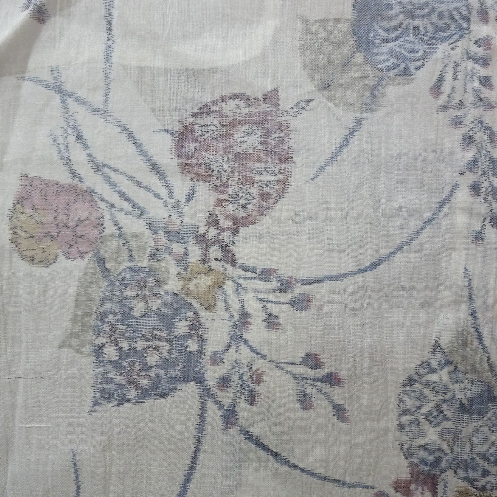 中古　本麻　小千谷縮　着物　桐【232673】