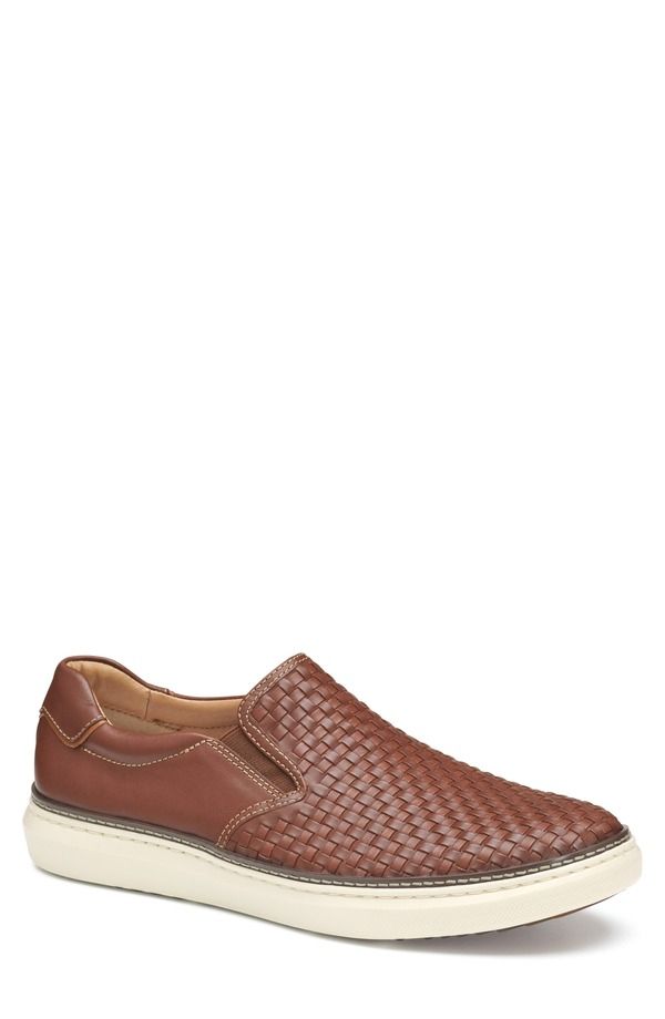 ジョンストンアンドマーフィー メンズ シューズ スニーカー Johnston Murphy McGuffey 2 Woven SlipOn Sneaker Tan Woven Full Grain タ