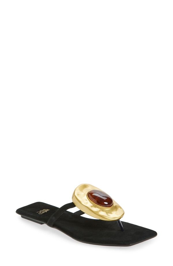 ジェフリー キャンベル レディース シューズ サンダル Jeffrey Campbell Bazaar Flip Flop Black Suede Tortoise ブラック