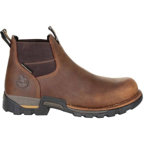 ジョージブーツ メンズ シューズ ブーツ・レインブーツ チェルシー Georgia Boot Eagle One Waterproof Chelsea Work Boot Brown ブラウン