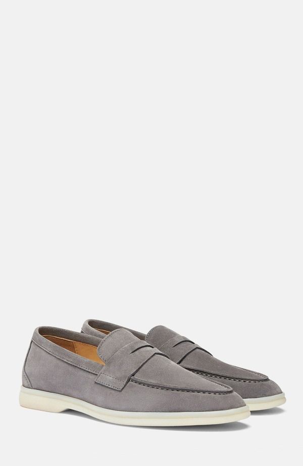 スカロッソ レディース シューズ スリッポン・ローファー SCAROSSO Luciana Loafers Grey Suede グレー