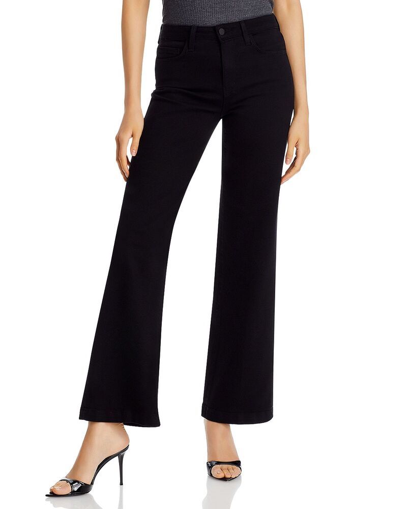 ラジャンス レディース ボトムス デニムパンツ ワイドレッグ ジーンズ LAGENCE Scottie High Rise Wide Leg Jeans Black ブラック