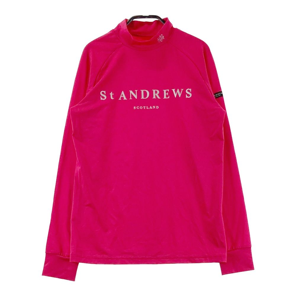 サイズ：M ST ANDREWS セントアンドリュース モックネック長袖Tシャツ