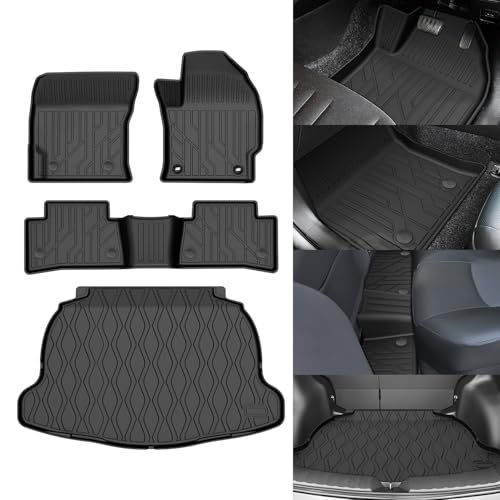 R◆新型カローラクロス 10系 フロアマット&セカンドマット&トランクマット COROLA CROSS 2WD専用 カーマット フルセット カローラクロス ラゲッジトレイ 滑り止め カーゴマット 3D立体 TPE素材 耐汚れ 防水 車種専用設計 取付簡単 （4