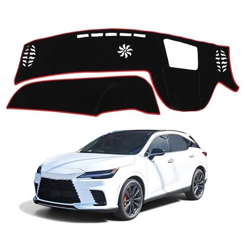 R◆レクサスに対応 RX用 5代目 ALA10/ALH10 ダッシュボードマット ダッシュボードカバー 車種専用 ダッシュマット 保護マット 日焼け防止 遮熱 映り込み軽減 劣化防止 傷防止 滑り止め カー用品 HUD付き ポリエステル ブラック レッド 内装