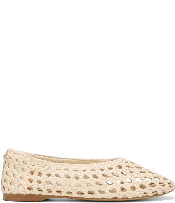 サムエデルマン レディース シューズ パンプス レザー Sam Edelman Shira Woven Leather Ballet Flats Ivory アイボリー