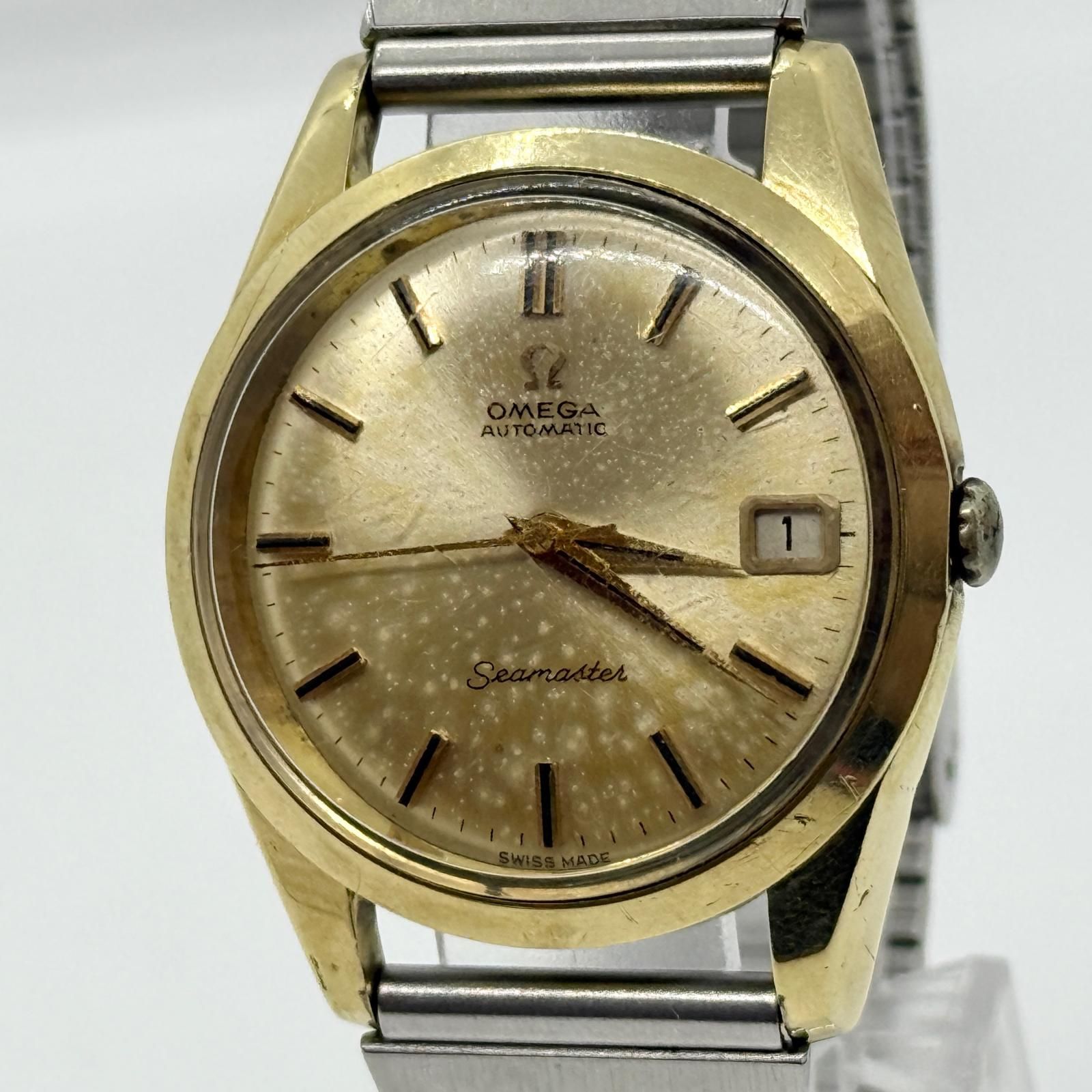 OMEGA オメガ SEAMASTER シーマスター 166.010 シルバー AT メンズ 腕時計 稼働品