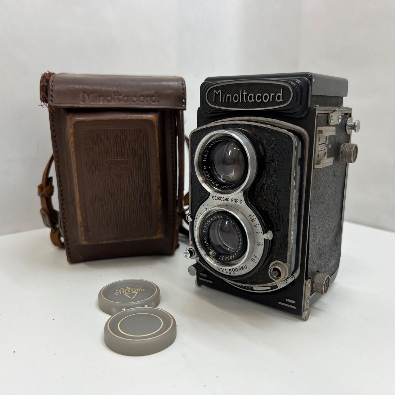 【002510】　Minoltacord chiyoko PROMAR S III 75mm F3.5 ミノルタコード 二眼カメラ 中判カメラ