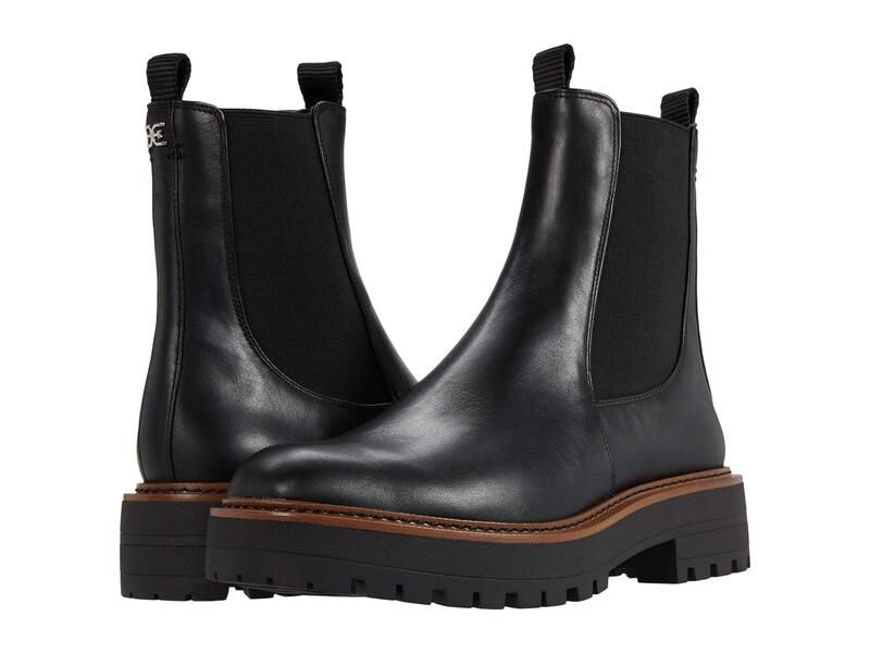 サムエデルマン レディース シューズ ブーツ・レインブーツ Sam Edelman Laguna Black Leather ブラック