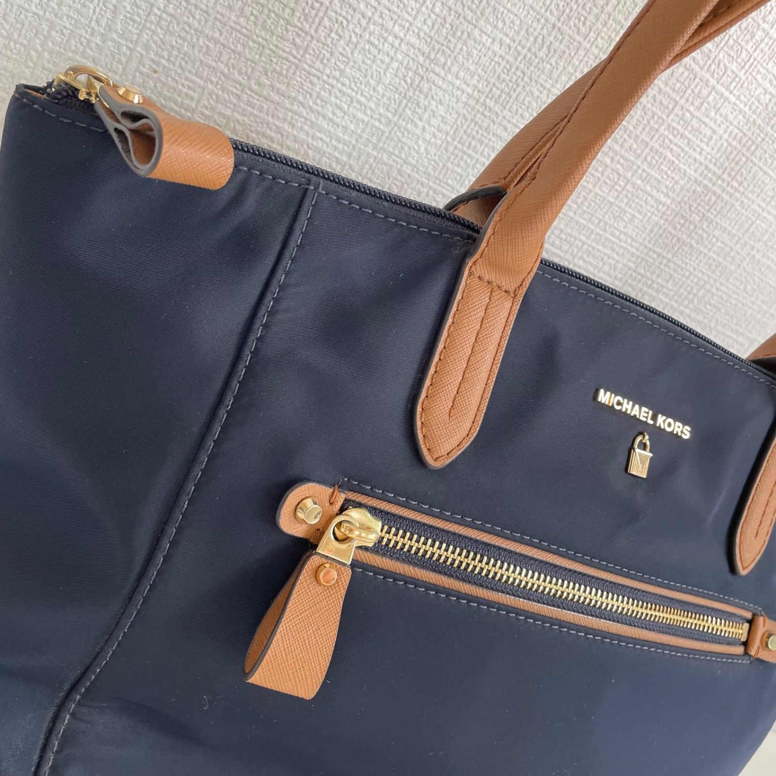 MICHAEL KORS トートバッグ ネイビー - メルカリ