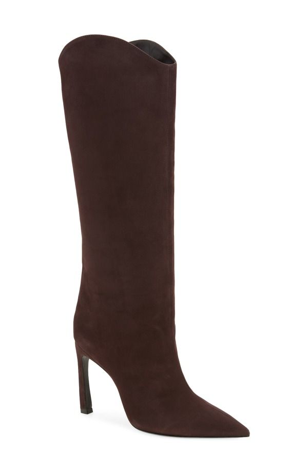 シュッツ レディース シューズ ブーツ・レインブーツ Schutz Maryana Sculpt Stiletto Boot Dark Chocolate チョコレート