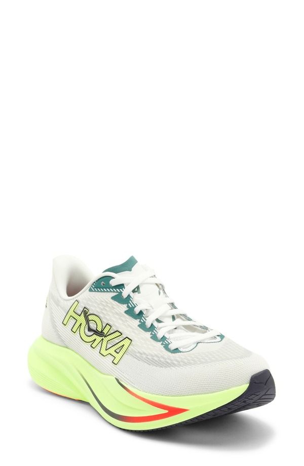 ホカオネオネ レディース シューズ スニーカー HOKA Mach 7 Running Shoe Frost Neon Yuzu