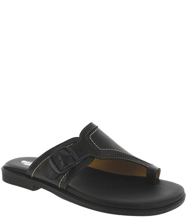 サス レディース シューズ パンプス サンダル レザー SAS Market Leather Toe Thong Sandals Black ブラック