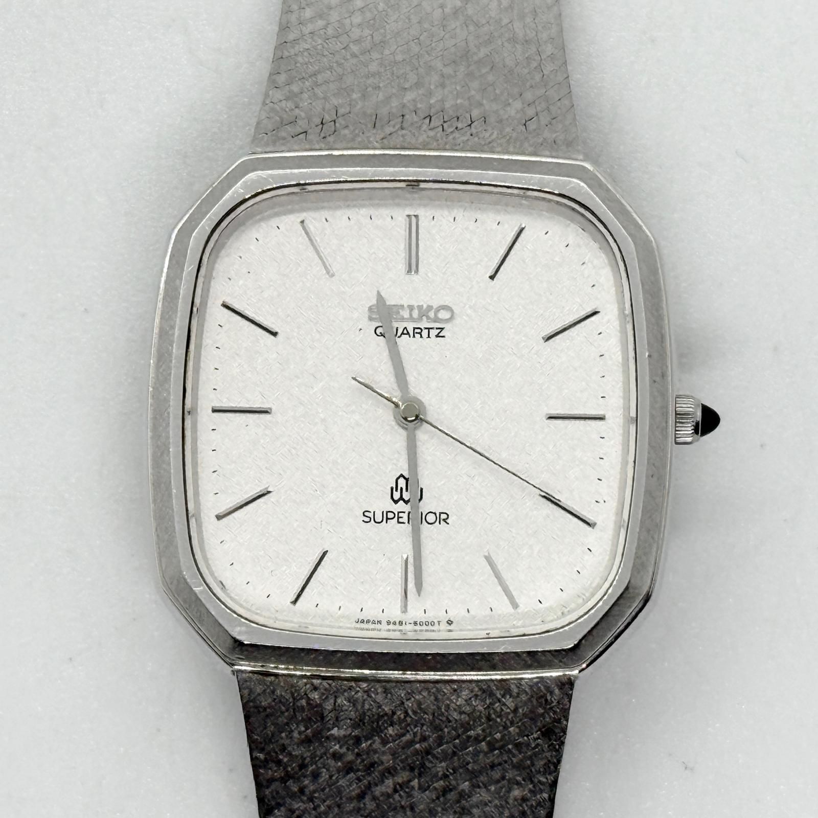 SEIKO セイコー SUPERIOR スーペリア 9481-5000 シルバー QZ ユニセックス 腕時計 稼働品
