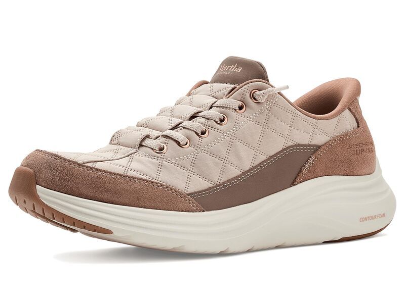 スケッチャーズ レディース シューズ スニーカー SKECHERS Martha Stewart Cozy Fit Contour Foam Sweet Serenity Taupe トープ