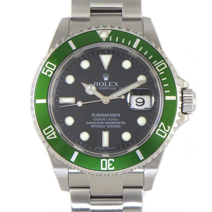 ロレックス Rolex 腕時計 サブマリーナー デイト 16610LV Z番 2006年製 デイト 夜光インデックス 夜光針 回転ベゼル ブラック文字盤 SS 自動巻き 【箱・保付き】 【中古】