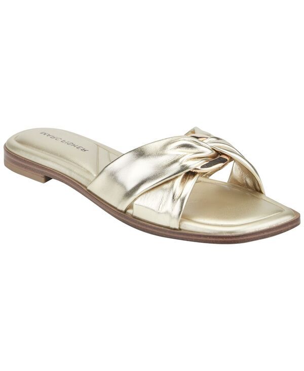 マークフィッシャー レディース シューズ スリッポン・ローファー サンダル Marc Fisher Womens Fida Flat SlipOn Sandals Gold ゴールド