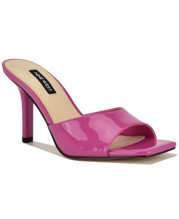 ナインウェスト レディース シューズ サンダル Nine West Womens Disko Square Toe Stiletto Sandals Pink Patent ピンク