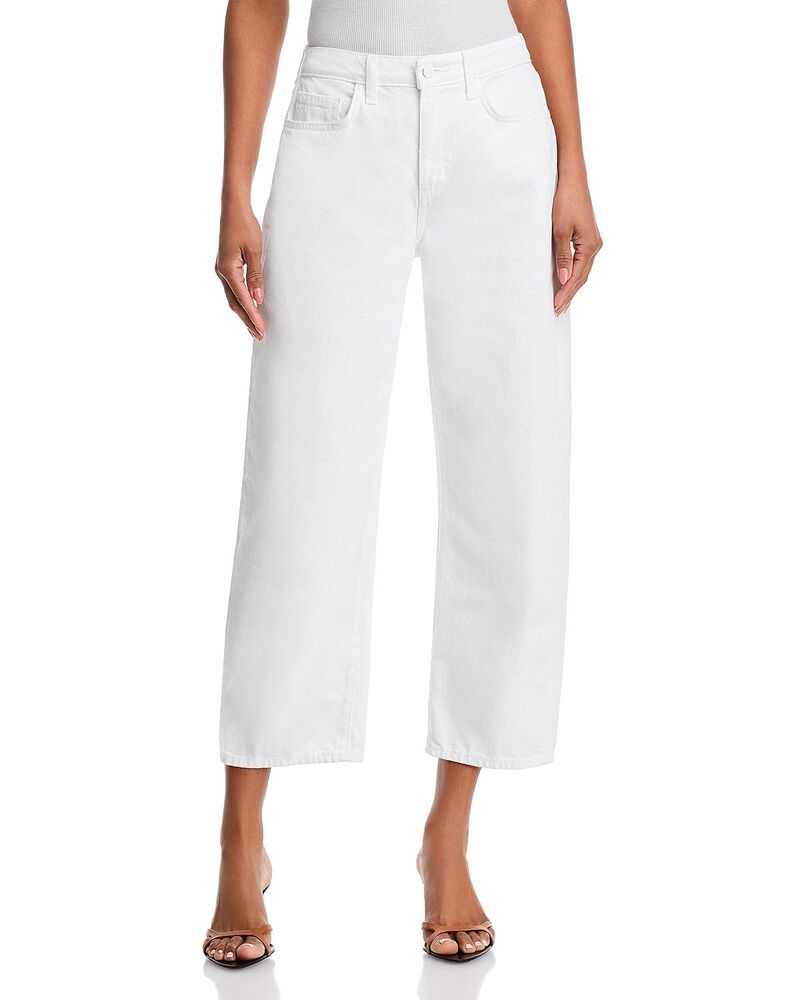 ラジャンス レディース ボトムス デニムパンツ ジーンズ LAGENCE Mallis High Rise Bow Leg Jeans in Blanc