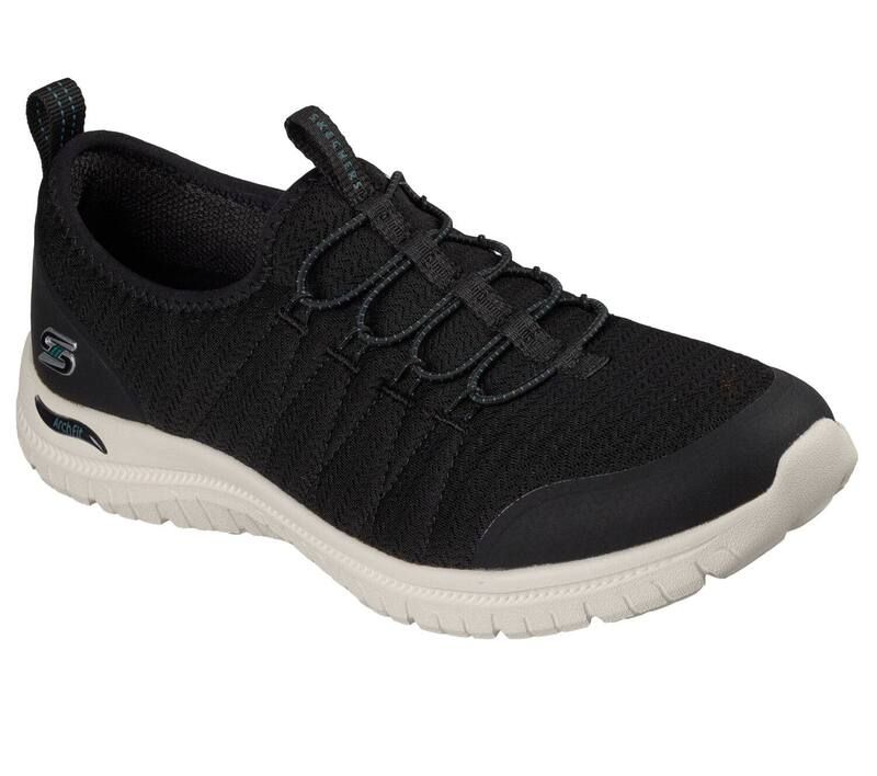 【送料無料】 スケッチャーズ レディース スニーカー シューズ Skechers Arch Fit Virtue Womens SlipOn Comfort Sneakers Black