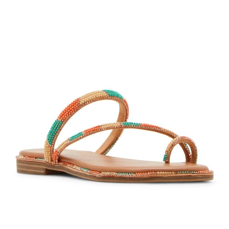 マッデンガール レディース シューズ サンダル madden girl Spotlight WomenslipOn Beaded Sandals Turq Multi マルチカラー