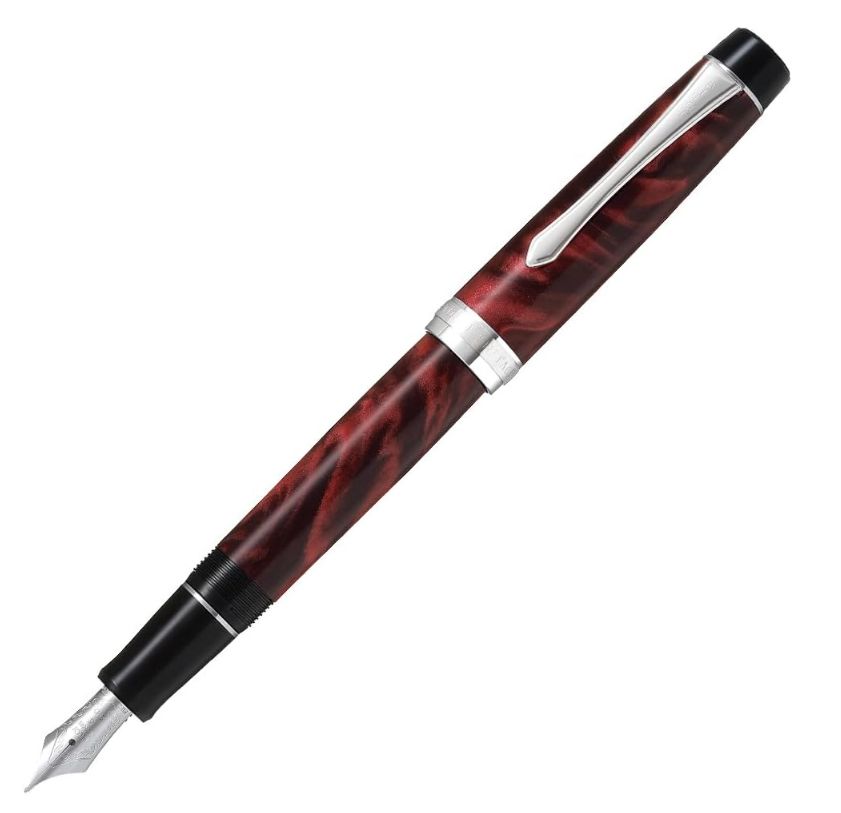 <G1> 新品　PILOT 万年筆 カスタムヘリテイジ SE M ミディアム(中字) マーブルレッド 黒 FKVH3MRMARM ペン先14K パイロット