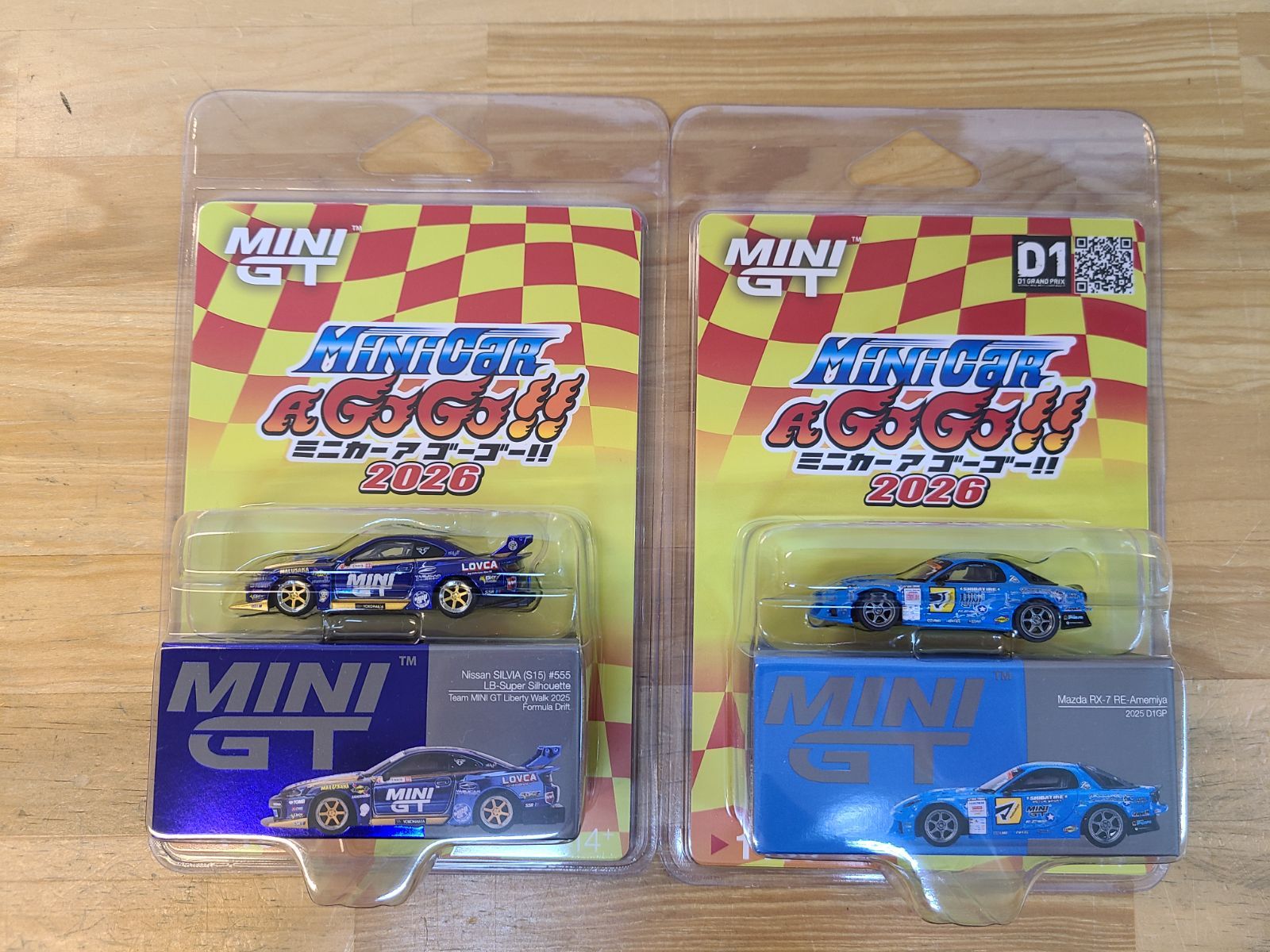 未開封　MINICAR A GOGO!! 2026 会場限定 ミニカー 計2点セット MINI GT / LB シルビア S15 / RX-7 RE-Amemiya 【E5144-001】▲119