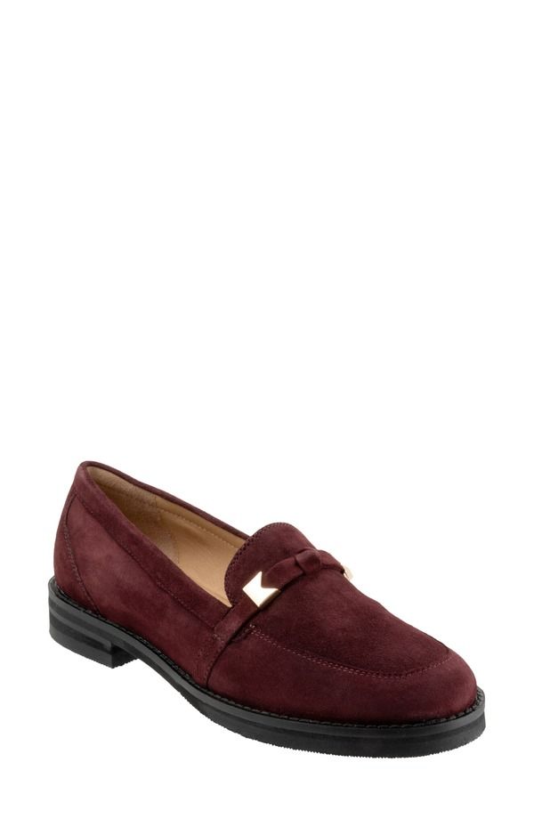 トロッターズ レディース シューズ スリッポン・ローファー Trotters Femi Loafer Oxblood Suede オックスブラッド