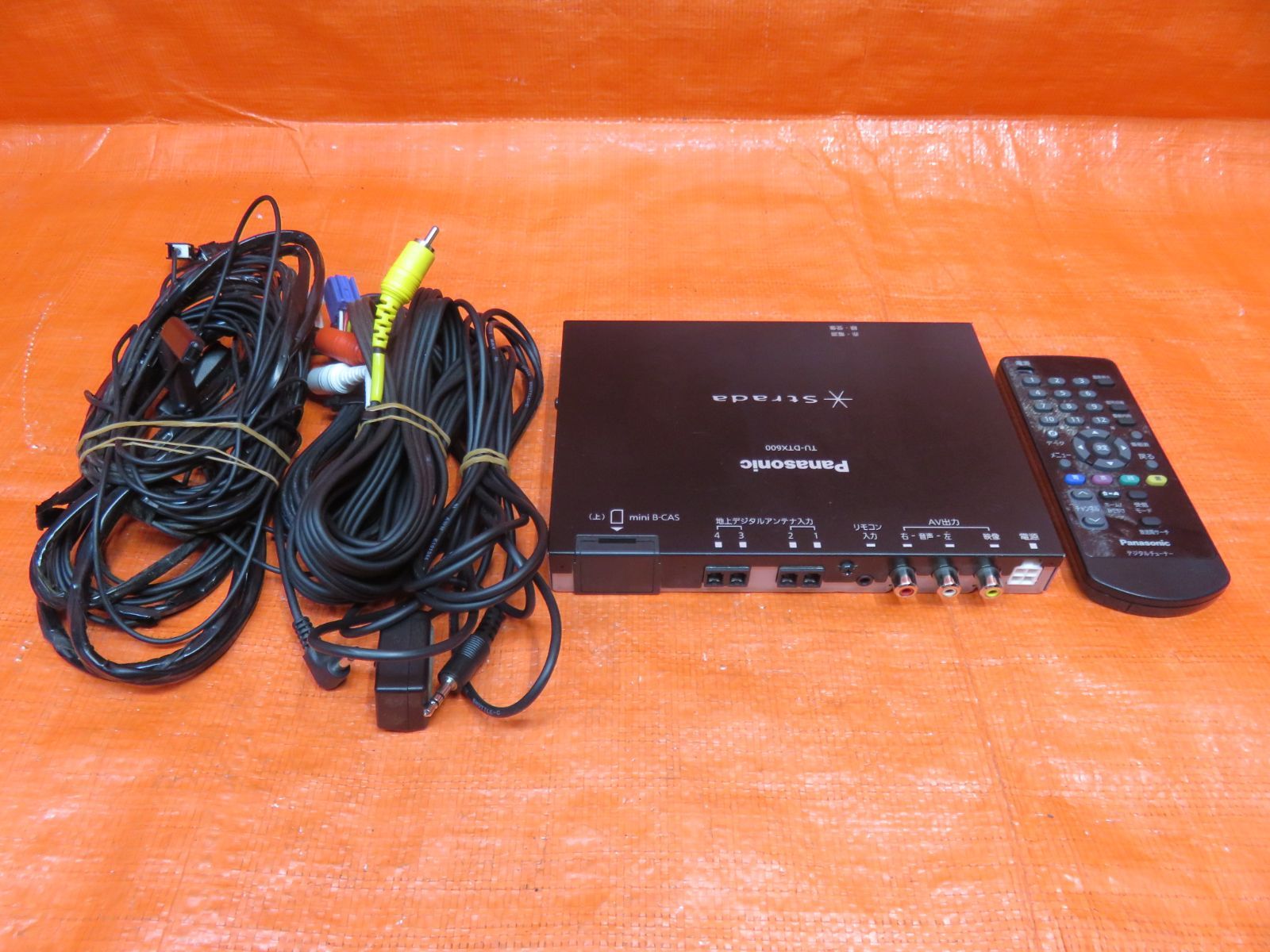 LF608* 動作OK パナソニック ストラーダ 4×4地上デジタルチューナー /Panasonic TU-DTX600 /リモコン アンテナ ケーブル付