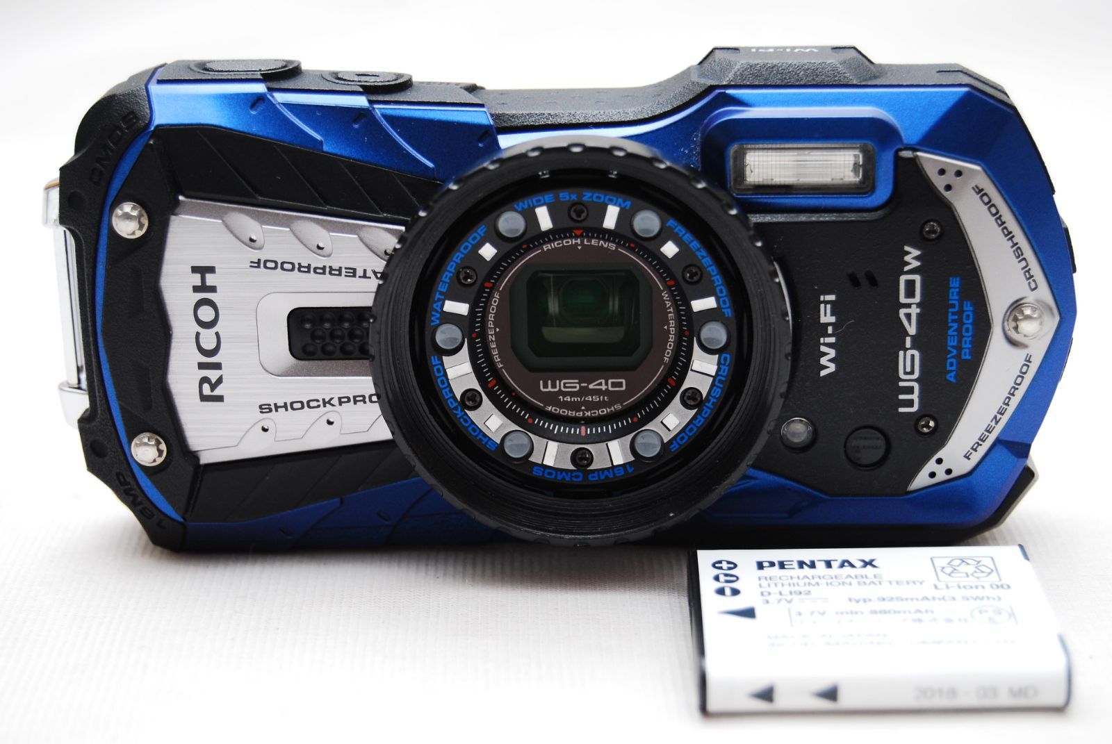 ★美品　リコー WG-40W ブルー　デジタルカメラ★