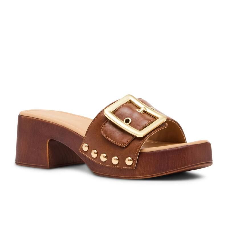マッデンガール レディース シューズ サンダル madden girl Joeanna Womens Fabric SlipOn Casual Shoes Cognac Paris