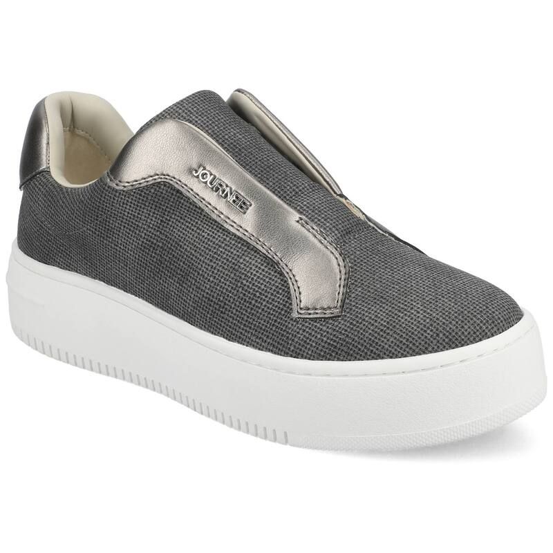 ジャーニー レディース シューズ スニーカー Journee Collection Pheobe WomenslipOn Sneakers Charcoal チャコール