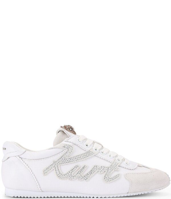 カートジェイガーロンドン レディース ボトムス カジュアルパンツ スニーカー レザー ロゴ Kurt Geiger London Kurt Islington Embellished Logo Lea