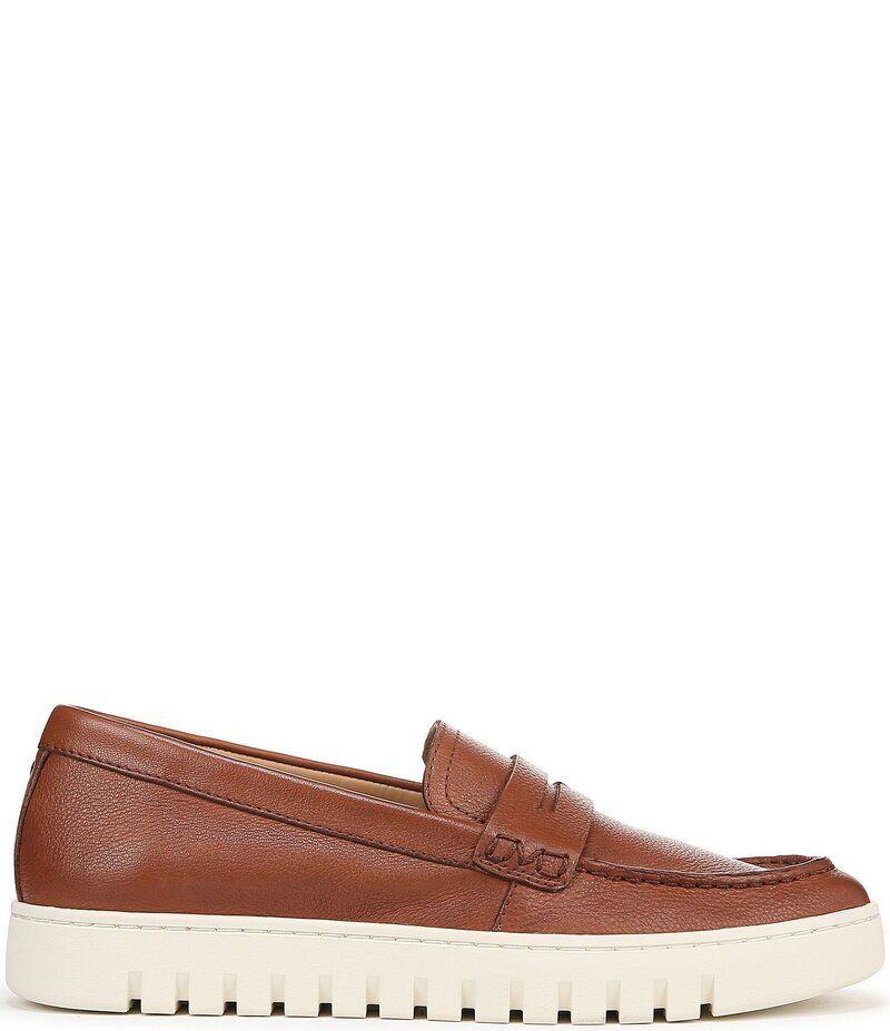 バイオニック メンズ シューズ スリッポン・ローファー レザー Vionic Mens Uptown Leather Penny Loafers Tan タン