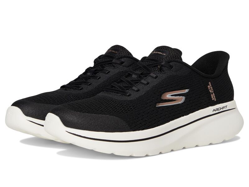 スケッチャーズ レディース シューズ スニーカー SKECHERS Performance Go Walk Arch Fit Njoy Ria Hands Free Slipins BlackWhit