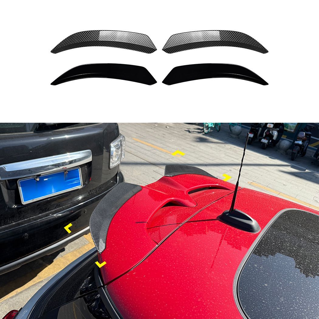 BMW MINI ミニクーパー Mini Cooper JCW F55 F56 14-24年対応 ルーフスポイラー リアスポイラー 小型テールウイング 外装パーツ ABS製 ピアノブラック カーボン調 リアビューを引き締めるスポーティデザイン ドレスアップ用品