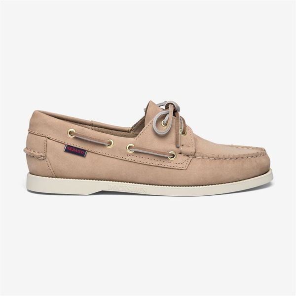 セバゴ レディース シューズ スリッポン・ローファー Sebago Portland Nubuck Womans Boat Shoes Beige Camel キャメル