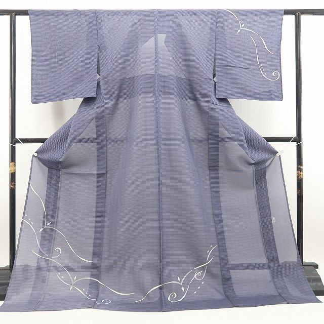 新品 紗紬 印伝 百合 お仕立て上がり品 夏着物 証紙付 本場大島紬 6307 新品・夏大島紬訪問着】紗 本加賀友禅 田嶋秀之 落款 夏着物 証紙付
