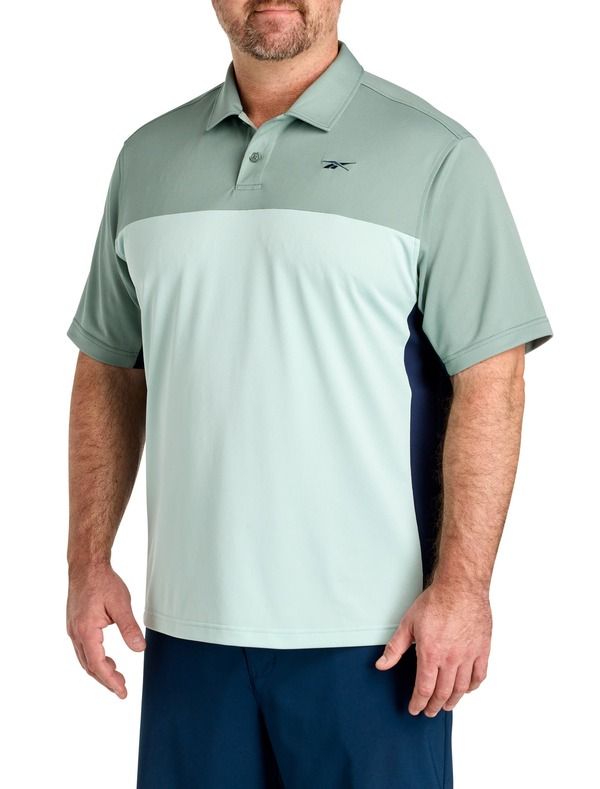 リーボック メンズ トップス ポロシャツ トール カラーブロック Reebok Big Tall Colorblocked Polo Shirt V2 Tranquil Teal ティール
