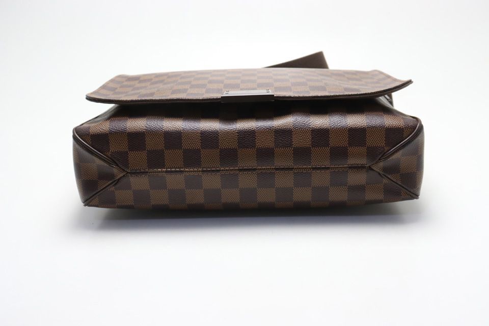 □LOUIS VUITTON ダミエ ブルックリンMM レザー ショルダーバッグ ルイ
