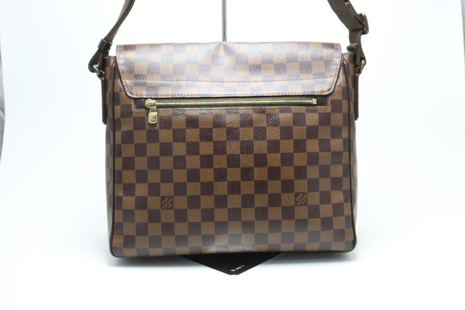 □LOUIS VUITTON ダミエ ブルックリンMM レザー ショルダーバッグ ルイ