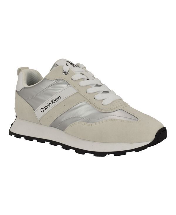 カルバンクライン レディース シューズ スニーカー レース Calvin Klein Womens Tanja Retro LaceUp Sneakers GreySilver Metallic グレ 19,485円