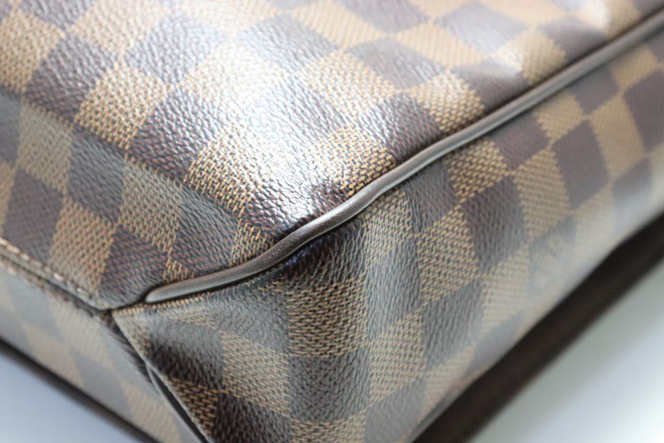 □LOUIS VUITTON ダミエ ブルックリンMM レザー ショルダーバッグ ルイ