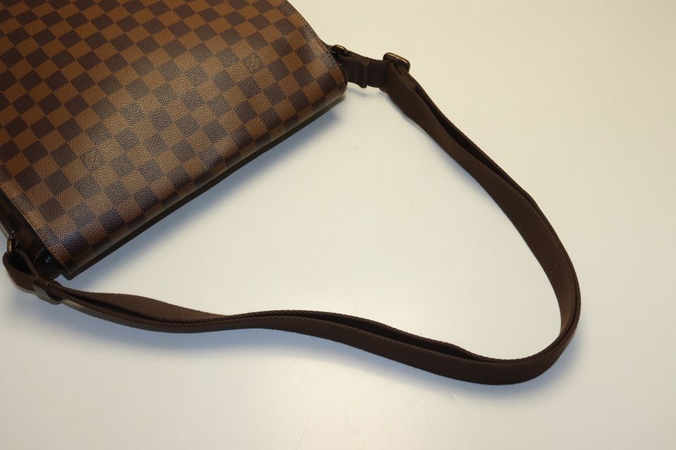 □LOUIS VUITTON ダミエ ブルックリンMM レザー ショルダーバッグ ルイ